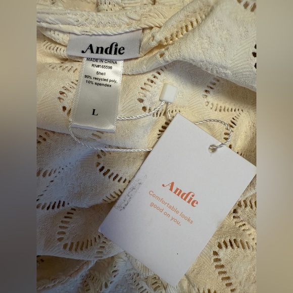 ANDIE SWIM THE CRETE JACKET GARDENIA WHITE LARGE NWT - Picture 6 of 8